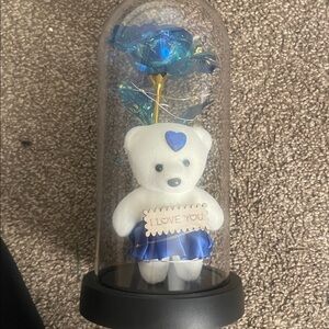 light up rose with bear